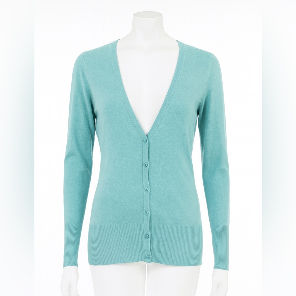 BONGO Women's Teal Cardigan Sweater